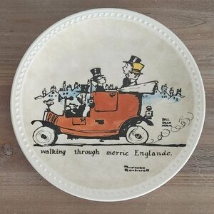 🎨Norman Rockwell Collector Plate, Walking Through Merrie Englande w/ PAPERWORK!